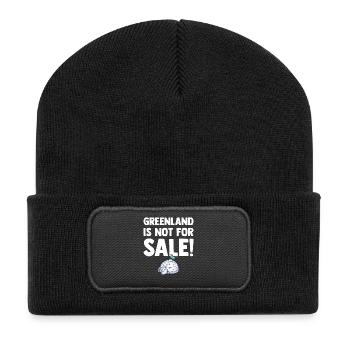 Le Groenland n'est pas a Vendre - Danemark Europe - Beanie recyclé à patch - noir - Devant