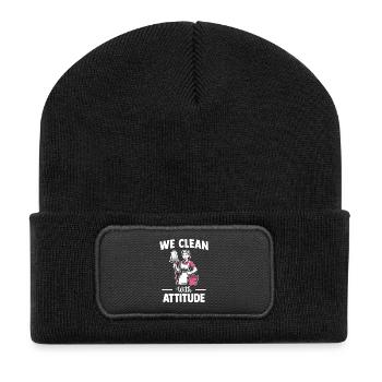 Cleaner Housekeeping Team Motif - Recycled Patch Beanie - black - Front