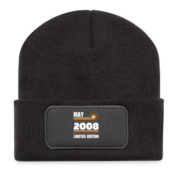 Édition Limitée 2007 18ème Cadeau d’Anniversaire - Beanie recyclé à patch - charbon - Devant