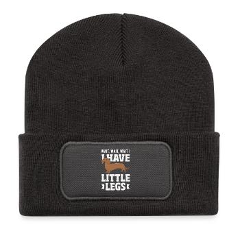 Wait for me, I've got little legs - Recycled Patch Beanie - dark grey - Front