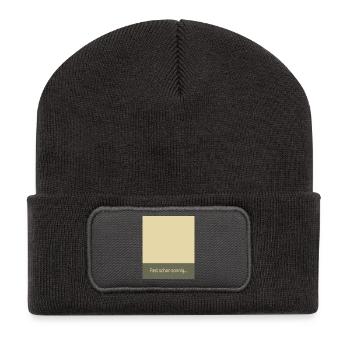 Almost sunny-More lightness in everyday life - Recycled Patch Beanie - dark grey - Front