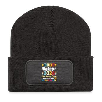 Kita Abgänger 2026 den ersten Schultag nach dem - Recycelte Patch Beanie - Dunkelgrau - Vorne