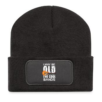 Alt aber Rock: Gitarre der Bands - Recycelte Patch Beanie - Dunkelgrau - Vorne
