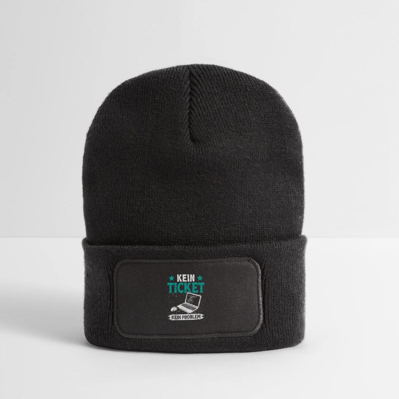 Nerd Computer NO TICKET NO PROBLEM FUNNY Recycled Patch Beanie
