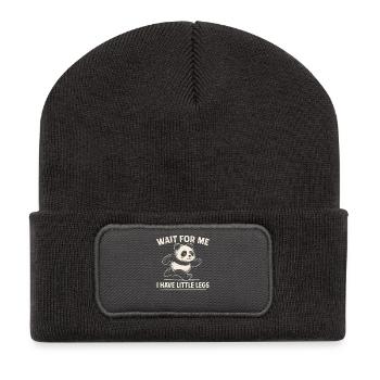 Panda Spruch Humor Meme Lustig Witzig Geschenkidee - Recycelte Patch Beanie - Dunkelgrau - Vorne
