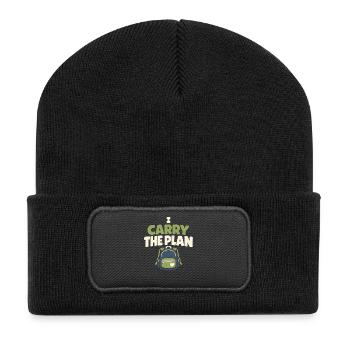 Planificateur d’urgence pour la Provision Familiale - Beanie recyclé à patch - noir - Devant