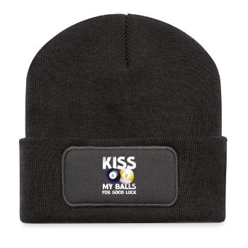 Billiard Humor: Glückskugeln Duo - Recycelte Patch Beanie - Dunkelgrau - Vorne