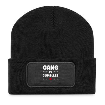 GANG DES JUMELLES - Beanie recyclé à patch - noir - Devant