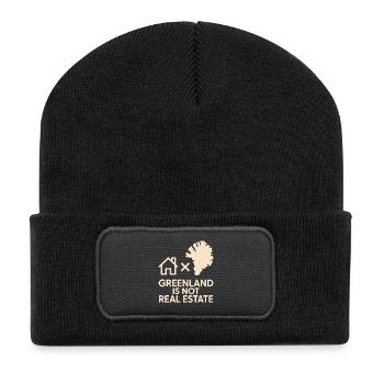 Grönland ist keine Immobilien-Arktis-Souveränität - Recycelte Patch Beanie - Schwarz - Vorne