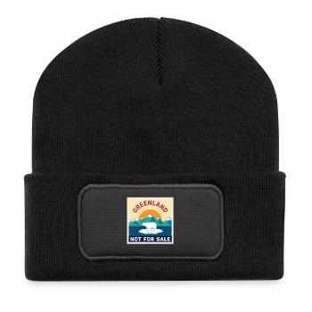 Groenland Pas à vendre Ours polaire - Beanie recyclé à patch - noir - Devant