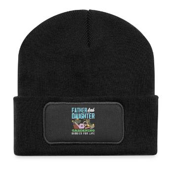 Father Daughter Gardening Garden - Recycled Patch Beanie - black - Front