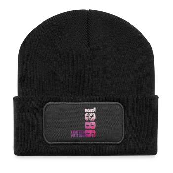 40th Anniversary Man Woman 40 Years 1986 Gift - Recycled Patch Beanie - black - Front