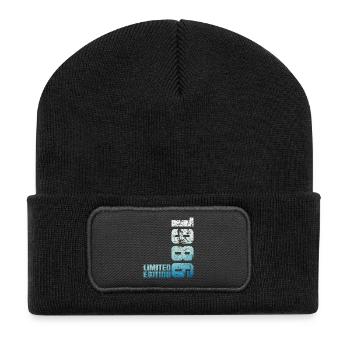 40th Anniversary Man Woman 40 Years 1986 Gift - Recycled Patch Beanie - black - Front