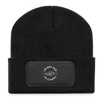 Je ne suis pas vieux, je suis un classique de l’ancienne - Beanie recyclé à patch - noir - Devant