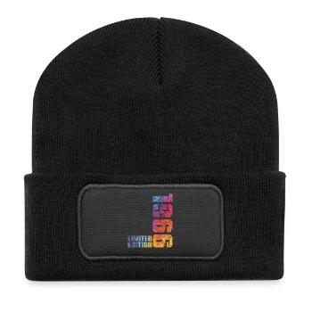 60ème Anniversaire Homme Femme 60 ans 1966 Cadeau - Beanie recyclé à patch - noir - Devant