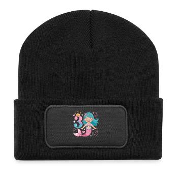 3e anniversaire de la sirène 3 ans - Beanie recyclé à patch - noir - Devant