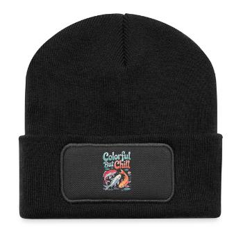 Koi Fish: Colorful But Chill Water World - Recycled Patch Beanie - black - Front