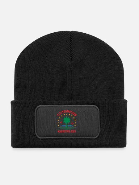 Honeymoon Mauritius 2026 Honeymoon Vacation - Recycled Patch Beanie - black