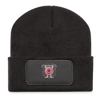 Donut strength training with sprinkles - Recycled Patch Beanie - dark grey - Front