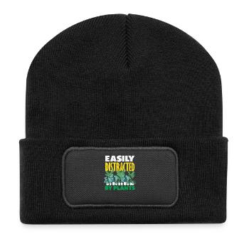 Les amateurs de plantes distraits par les plantes - Beanie recyclé à patch - noir - Devant