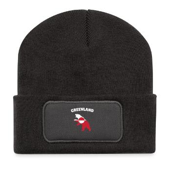 Ours arctique du Groenland - Beanie recyclé à patch - charbon - Devant