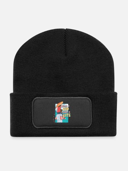 Drachen Drachensteigen - Recycelte Patch Beanie - Schwarz