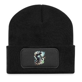 Mtb - Recycelte Patch Beanie - Schwarz - Vorne
