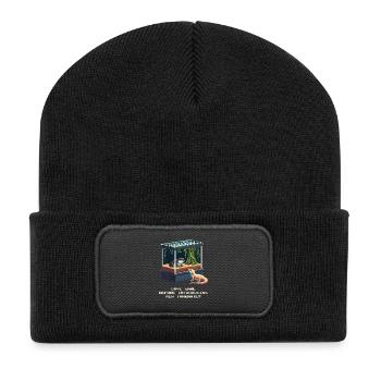 Enregistrer avant une nouvelle entrée | Terrarium Vergesellung - Beanie recyclé à patch - noir - Devant