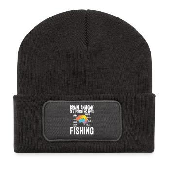 Brain Anatomy Of A Fishing Lover - Recycled Patch Beanie - dark grey - Front