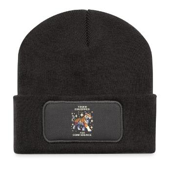 Tiger Loadout: +10 Confidence | Tiger - Recycled Patch Beanie - dark grey - Front