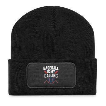Christlicher Baseballspieler Bibelglaube Jesus Christus - Recycelte Patch Beanie - Schwarz - Vorne