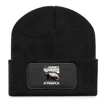 Blaireau drôle - Beanie recyclé à patch - noir - Devant