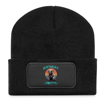 Blaireau drôle - Beanie recyclé à patch - noir - Devant