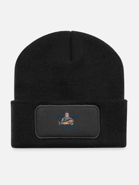Capture This Moment: Fishing - Recycled Patch Beanie - black