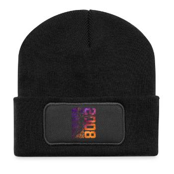 LIMITED EDITION 2008 BASKETBALL 18. GEBURTSTAG - Recycelte Patch Beanie - Schwarz - Vorne
