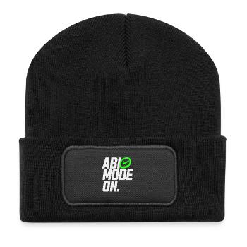 ABI MODE ON - Recycelte Patch Beanie - Schwarz - Vorne