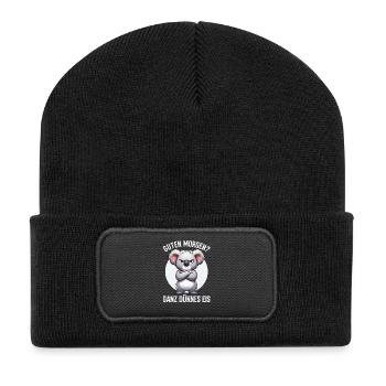 Guten Morgen Ganz Dünnes Eis Koala Schlafmützen - Recycled Patch Beanie - black - Front