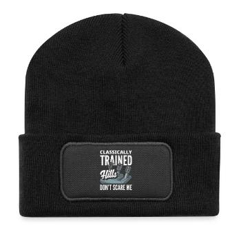 Manuelles Auto, Klassisch Ausgebildeter - Recycelte Patch Beanie - Schwarz - Vorne