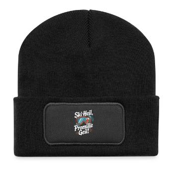 Ski Heil Promille Geil Lustiger Après Ski Spruch - Beanie recyclé à patch - noir - Devant