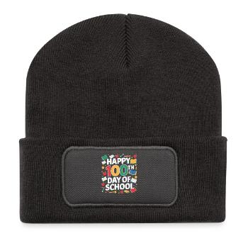 Centième jour de jubilation - Beanie recyclé à patch - charbon - Devant