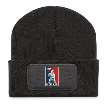 Nu Det Nuuk Greenlanders Greenland Novelty Tees - Recycled Patch Beanie - dark grey - Front