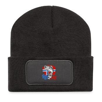 Norway Fishermen Fish Fishing Anglers Norway - Recycled Patch Beanie - dark grey - Front