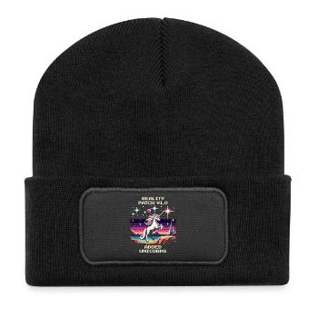 Reality Patch 1.0 | Unicorns added - Recycled Patch Beanie - black - Front