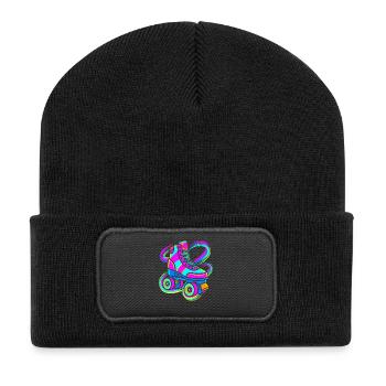 Roller-skate - Recycled Patch Beanie - black - Front