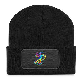 Colorful handball player - Recycled Patch Beanie - black - Front