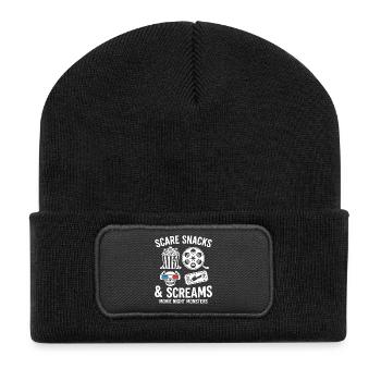 Snacks effrayants & Cris - Beanie recyclé à patch - noir - Devant