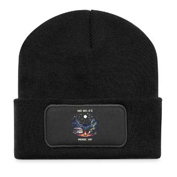 No Wi-Fi, more XP | Van Life Freedom - Recycled Patch Beanie - black - Front