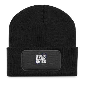 Astronom Galaxy Outerspace Universe Astronomie - Recycelte Patch Beanie - Schwarz - Vorne