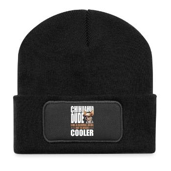 Chihuahua Chihuahueño Chihuahua - Recycelte Patch Beanie - Schwarz - Vorne