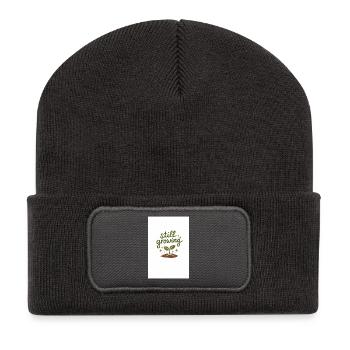 Still growing - Recycelte Patch Beanie - Dunkelgrau - Vorne